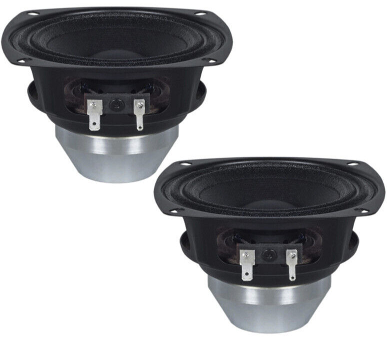 2x B&C 4NDF34-8 4″ Neodymium Mid-Range Woofer 200W / 8-Ohms LF Driver 110-8000Hz