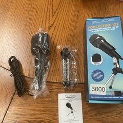 SLIDE Podcasting Kit: Condenser Mic, Mini Tripod & Windscreen Pop Filter New