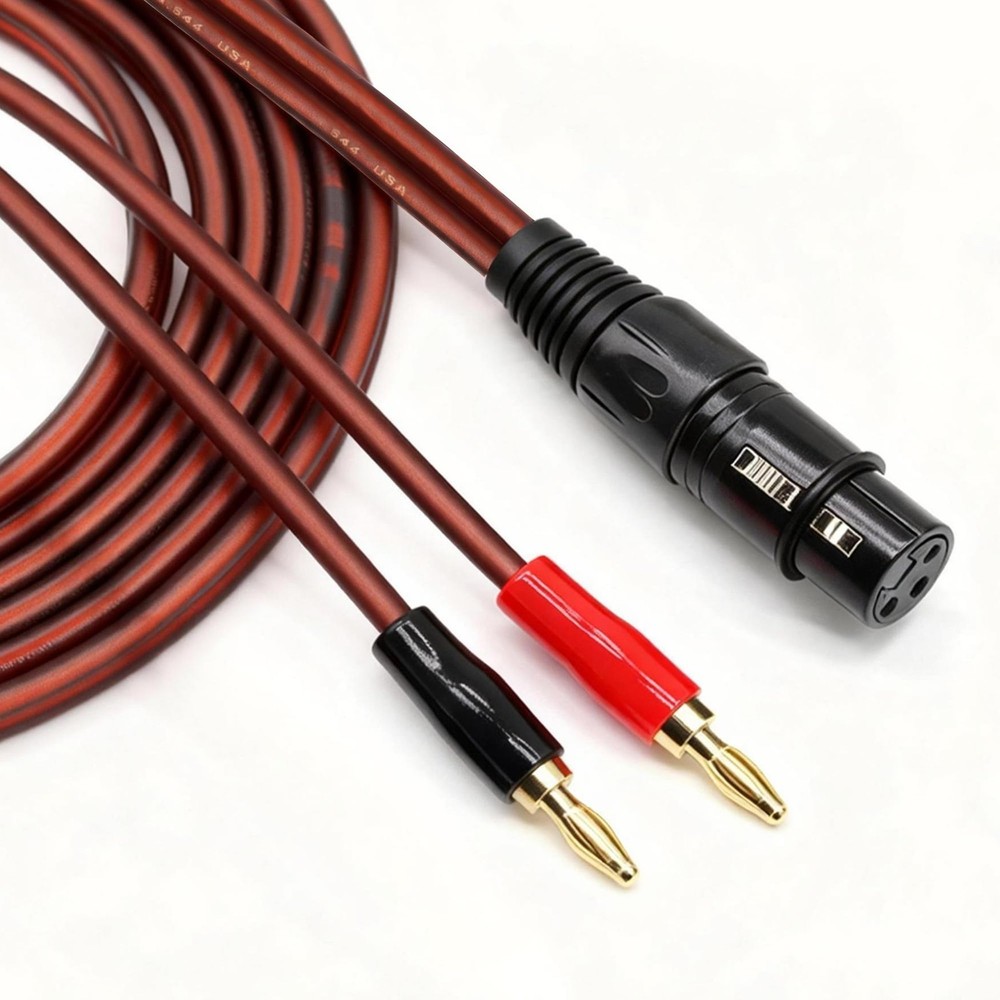Banana Plug to XLR Speaker Cable Banana Plug to XLR Female Plug Extended Spea…