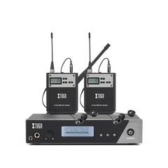 XTUGA 246Ft Wireless in Ear Monitor System Mono Monitoring with NORMAL, BLACK
