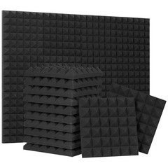 Pyramid Acoustic Panels – 12x12x2 Inches, 24 Pack