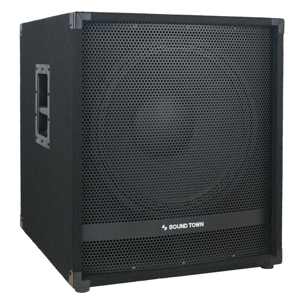 Sound Town 1800W 15” Powered DJ Subwoofer with High-Pass Filter METIS-15PWG