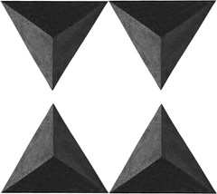 4 Pack Bass Traps for Ceiling Corner 16.5″ Triangle 12″ Depth Triangular Pyramid