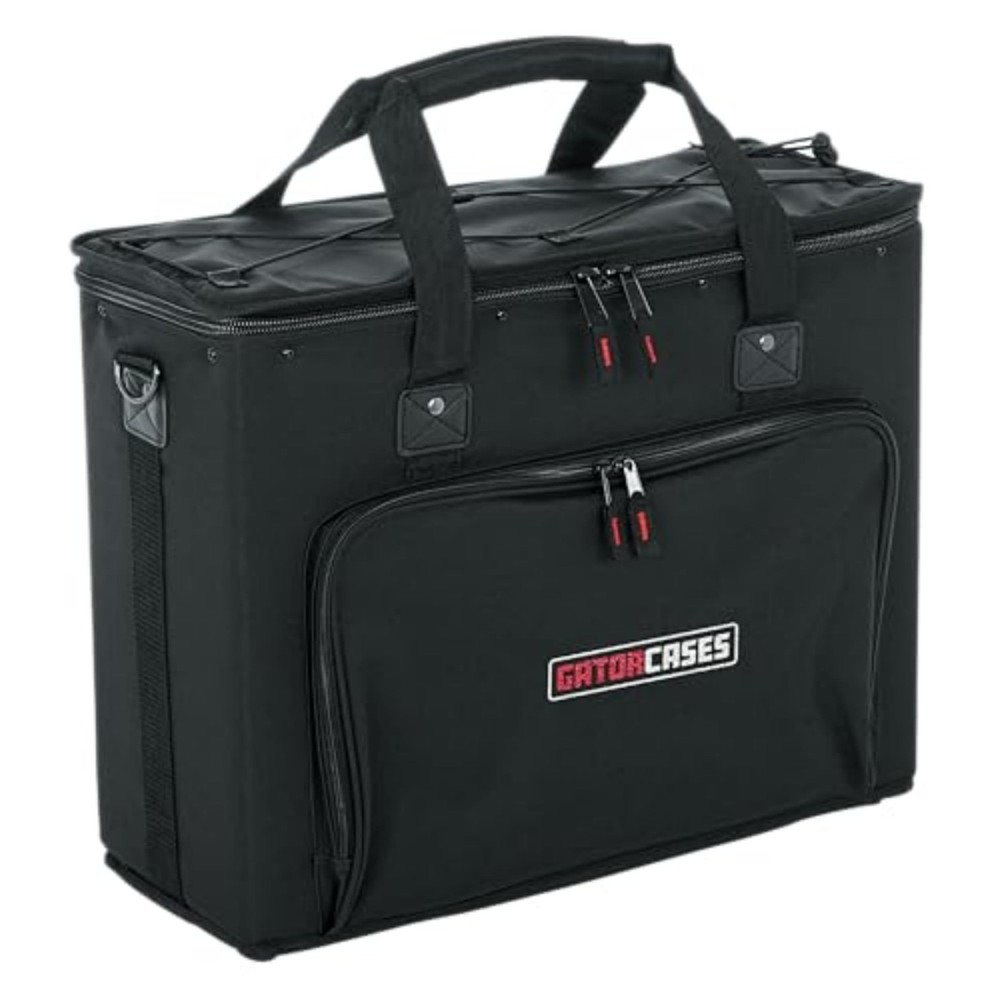 4U Portable Lightweight Rack Bag Black Nylon Plywood Construction for Instrum…