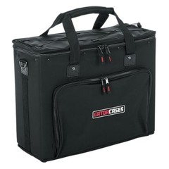 4U Portable Lightweight Rack Bag Black Nylon Plywood Construction for Instrum…