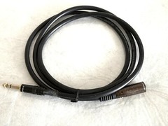 4″ Audio Cable – Male XLR plug to ¼” Male phono plug