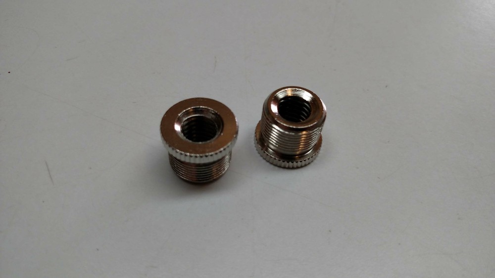 2x Metal Mic Clip Stand Thread Barrel Adapter 5/8-27 Male to 3/8-16 Female Euro