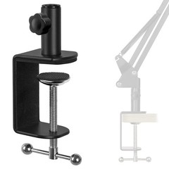Metal Desk Clamp for Mic Stand, C-Mount Boom Arm Table Clamp, Side Knob Adjus…