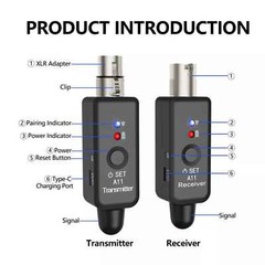 1set Wireless Microphone Transmitter&Receiver UHF XLR Adapter Widely Applicant