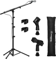 Kasonic Microphone Stand Heavy Duty Adjustable Collapsible Tripod Boom Mic New
