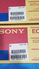 Vintage New NOS Sony ECM-77B Mic in Box Mid 1980s Lavalier Pro Broadcast Japan