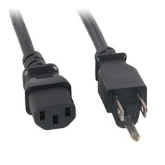 IEC 10 ft. AC Power Cord Black 14/3