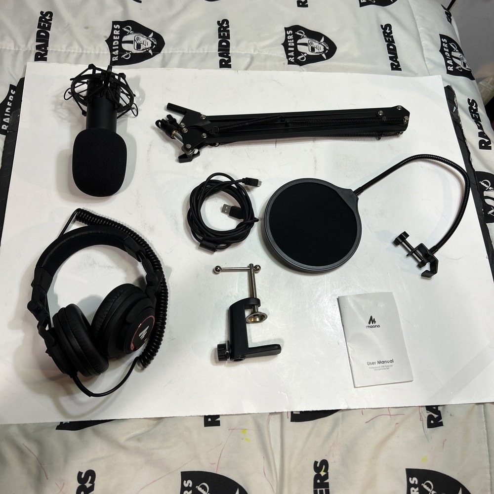 Microphone Kit With Headphones Adjustable Podcast Equipment Maono Brand
