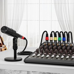 Pro 35ft XLR Cables 6 Pack – Noise-Cancelling & Self-Locking Mic Cables