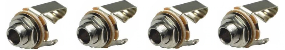 4 Switchcraft L11 Long Bushing 1/4″ 6.35 mm Mono TS 2-Conductor Panel Guitar Jac