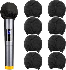 200pcs Disposable Microphone Cover, Non-Woven Elastic Band Handheld Mic Covers,