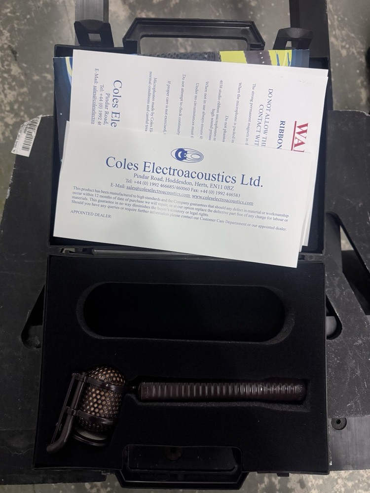Coles 4104b Electroacoustics Commentator’s Lip Ribbon Microphone XLR