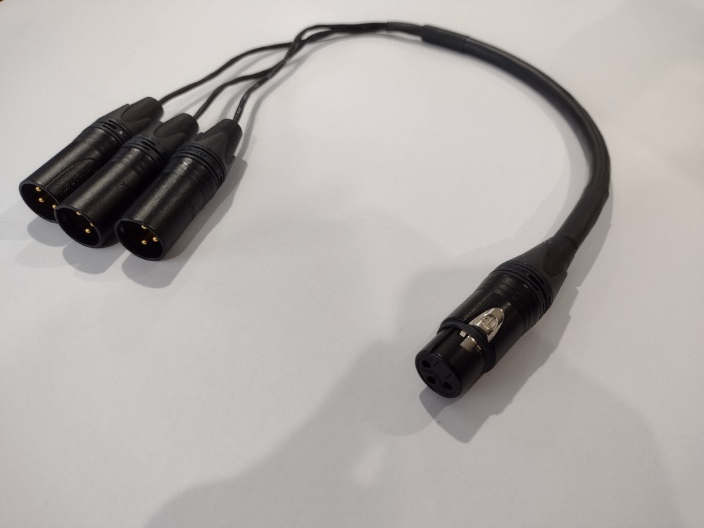 XLR Splitter Cable – 3 outputs – Mogami 2931 – Neutrik – Choose your length!