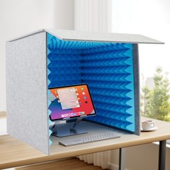 Desktop Soundproof Cover Portable Vocal Recording Booth Sound Absorbing Shield