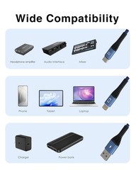 OTG Cable USB C DAC Headphone Amplifier Cable, Microphone and Streaming Audio…