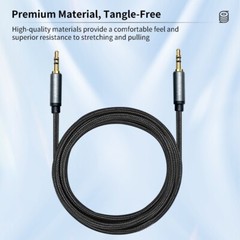 3.5 ST-3.5ST Nylon Braid Aux Cable Sheild Wire Low Noise for muscial instrument