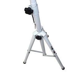 2 Speaker Stands Tripod DJ Adjustable White with Carrying Bag