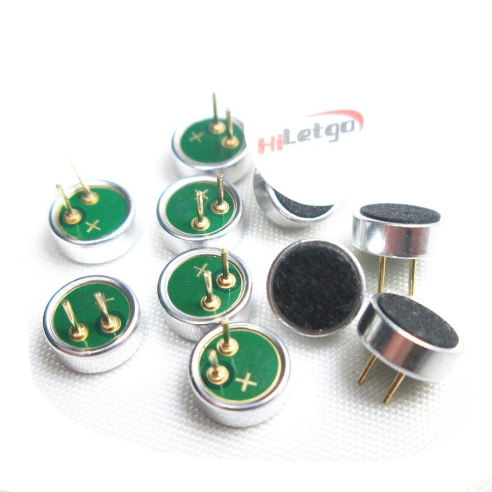 HiLetgo 10pcs Electret Condenser Microphone 52dB MP3 Multicolor
