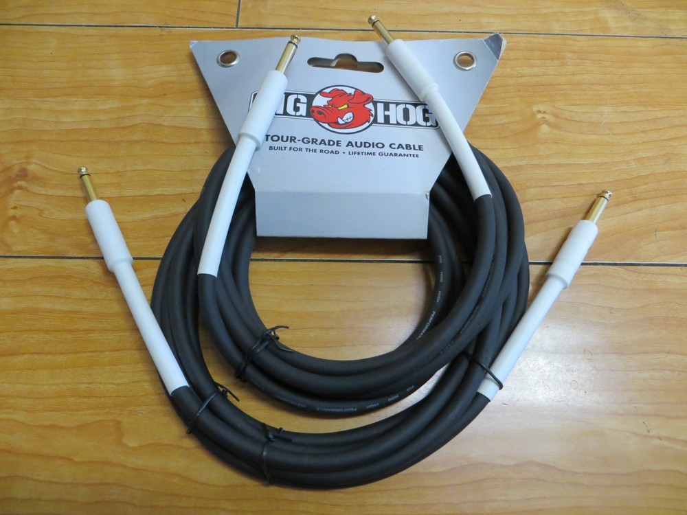 Pig Hog PH10 Tour Grade 8mm Guitar Cable,10 feet, XLR Black 2 Cables