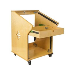 Sound Town DIY Solid Baltic Birch Plywood Studio Rack with 11U Slant Mixer To…