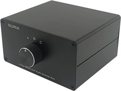 3-Way XLR Stereo Audio Switch Box, Balanced Converter, 3-IN-1-OUT