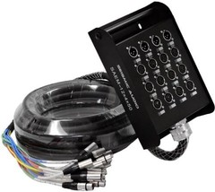 Seismic Audio – 12 Channel XLR Snake Cable 50′ Long – 12 Sends and 4 XLR Retu…