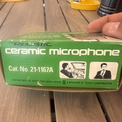 Vintage Realistic Hand Held Ceramic Microphone #21-1167A w/ Box & Manual