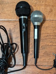 Lot of 2 Microphones EX-242 WMS-20 Japan & Uni-Directional Dynamic 600 DM-30