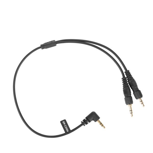 Saramonic SR-C2004 Dual Locking 3.5mm to Single Right-Angle 3.5mm Y Cable