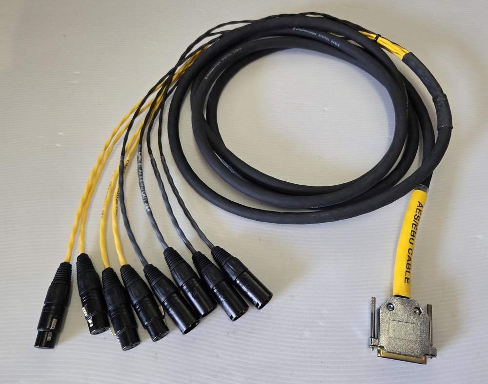 Digidesign DigiSnake I/O AES/EBU Cable 8 Channel DB25 to Neutrik XLR F/M 12ft