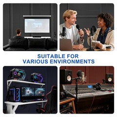 Acoustic Panels 4 Pack 48×24″ Soundproof Foam Panels w/ Self-Adhesive for Home