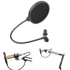 Double Layer φ5″ Microphone Wind Screen Mask Pop Filter for Recording Studio