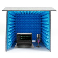 Desktop Soundproof Cover Portable Vocal Recording Booth Sound Absorbing Shield