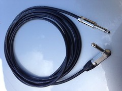 15FT Canare GS-6 w Neutrik Rean 1/4 TS Right Angle to 1/4 TS Guitar Patch Cable