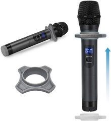 Wireless Microphone, Handheld Dynamic Microphone Wireless mic System for Kara…