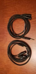 PAIR of Mogami Gold 1/4in TRS Male to XLR MALE& XLR FEMALE Insert Y Cables 10ft