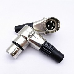 10xAdjustable Right Angle 3 Pin XLR Female Male Connectors Cable Connector