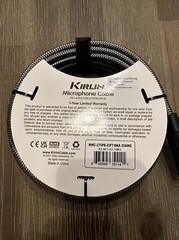 XLR Microphone Cable – Woven Charcoal Gray 20ft Kirlin Male to Female-20AWG New