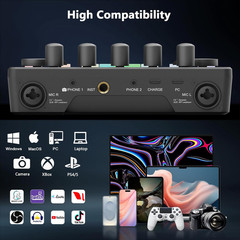 Podcast Equipment Bundle for 2, Audio Mixer with 8GB Memory Card and Dynamic Mic