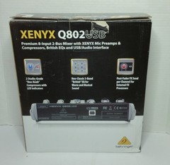 Behringer XENYX Q802USB 8-Channel Analog Desktop Mixer- All Components Included