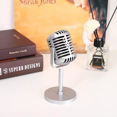 Classic Retro Style Microphone Prop, Fake Vintage Microphone Prop Model