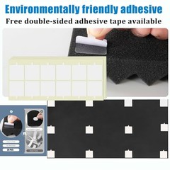 Acoustic Foam Panels 2 Pack 48″x24″x2″ – High 48″ x 24″ x 2″ Black 2 Pack