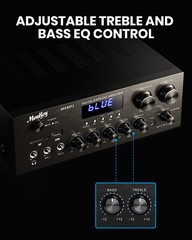 Moukey MAMP1 400W Audio Power Amplifier 2 Channel Amp Stereo Receiver Bluetooth