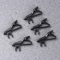 10Pcs Reusable Black Mic Clips Lapel Lavalier for Voice Recording and Video Chat