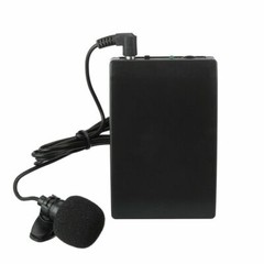 Portable Mic Transmitter Set Mini Wireless Cordless Clip-on Lapel Tie Microphone